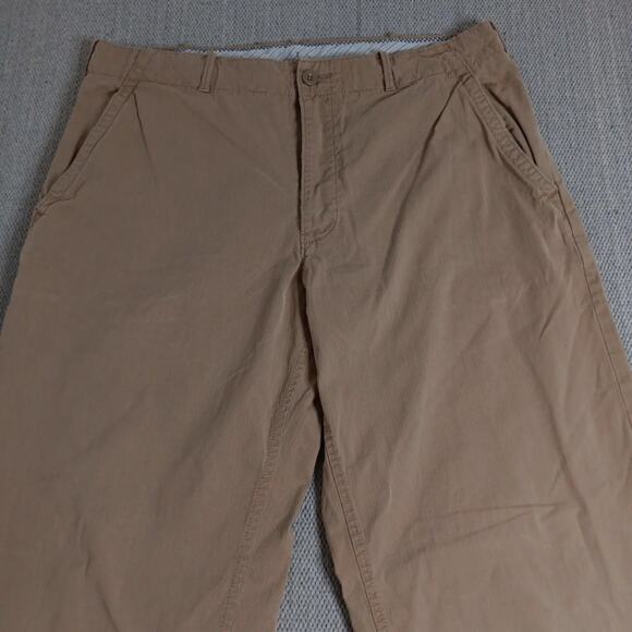 Gap Corduroy Pants Men L 36X32 Tan Loose Wide Straight Leg Button Fly Drawstring - Picture 5 of 16